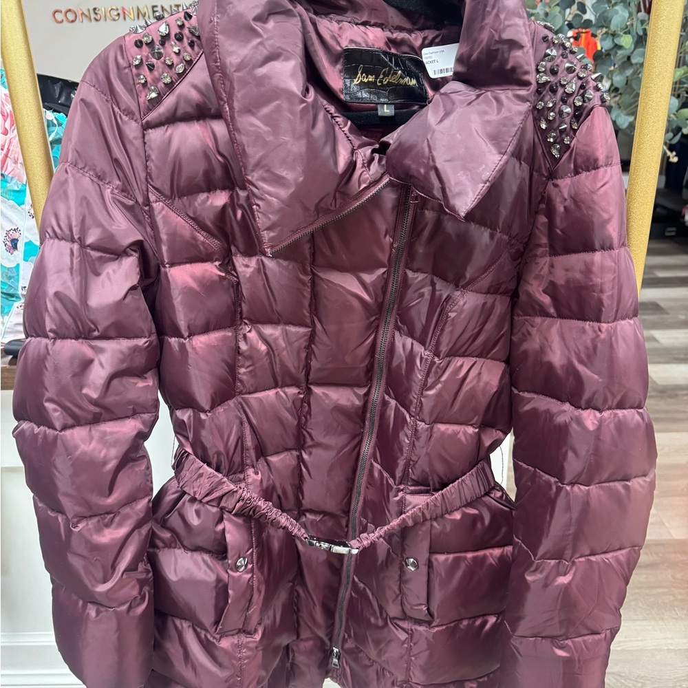 Sam Edelman Studded Puffer Jacket - Purple